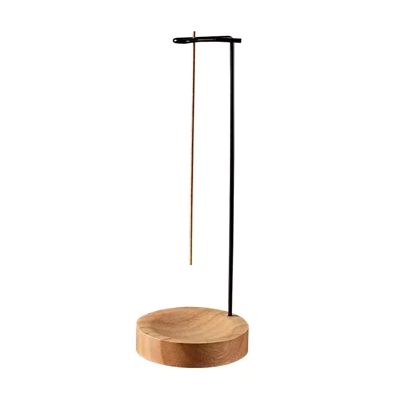 Insence Burner Upside down Incense Burner Incense Stick Holder Wooden round Incense Tray Ornament Bedroom Home Yoga Decoration